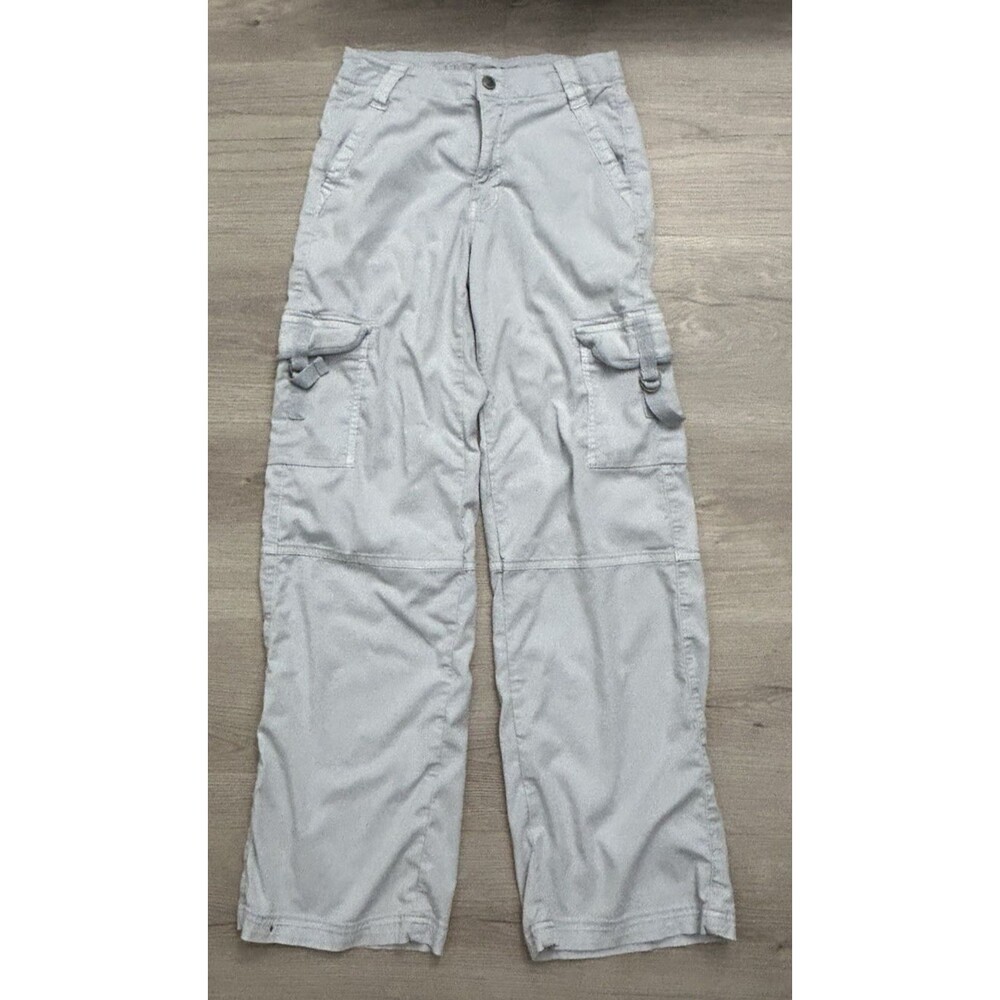 women American Eagle Light Blue Wide-Leg Cargo Pants baggy gorpcore coastal 0